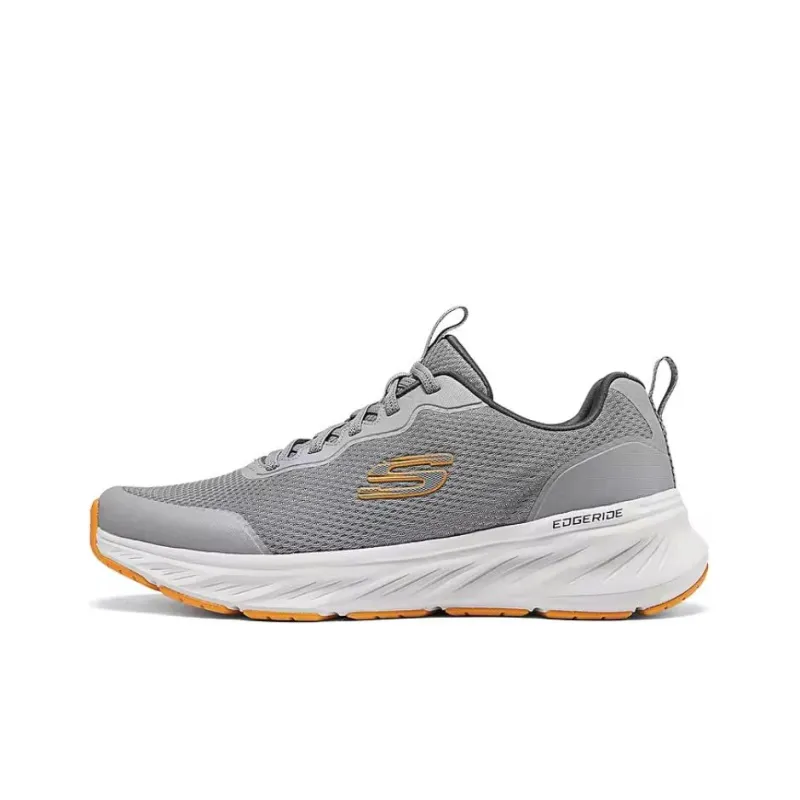 Skechers Sport Anti Slip Wear Resistant Low Top Casual Running Shoes Men's Gray Orange-0