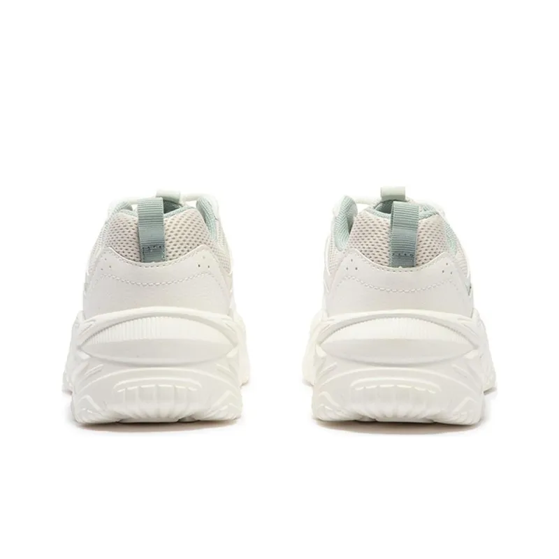 361° Shock Absorbers With Slip Resistant Features Low Top Casual Running Shoes Women's White Green-3