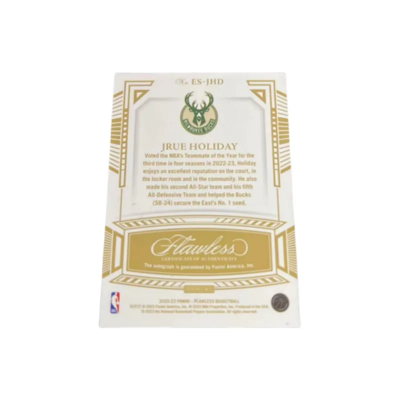 PANINI Jrue Holiday 22 23 Portable 15 Parallel Signature Card Red Parallel Star Card Product Pass Sports Cards 1 Pc-1