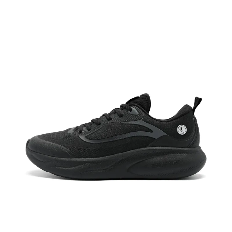 QIAODAN Light 1.0 Cushioning Wear Resistant Low Top Running Shoes Men's Black-0