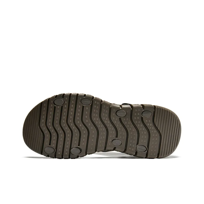 HLA Vintage Breathable Casual Comfortable Beach Sandals Wear-Resistant Slippers With Two Straps Men's-4