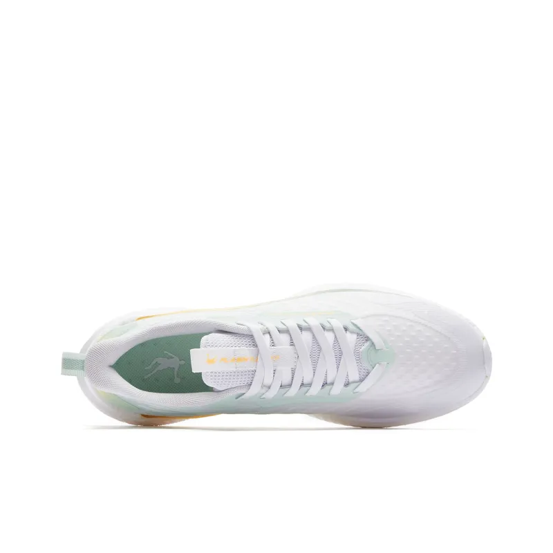 QIAODAN Hydrogen Bomb Slip Resistant, Abrasion Resistant, Breathable, Rebound Low Top Running Shoes Men's White Green-3
