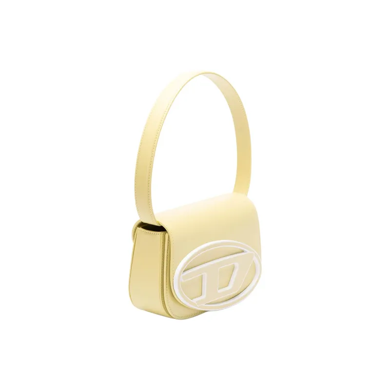 DIESEL Calfskin Portable Crossbody Bag Shoulder Bag Women's Yellow-1