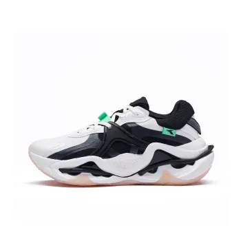 361° Wind Whirlpool Cushioning Lightweight Low-Top Casual Running Shoes Men's White Black