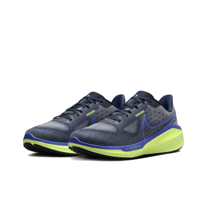 Nike Air Zoom Vomero 17 Anti-Slip And Wear-Resistant Breathable Low-Top Casual Running Shoes Men's Black Blue-2