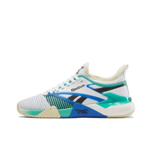 Reebok Nano Court Training Shoes Unisex Low-Top White/Green/Blue