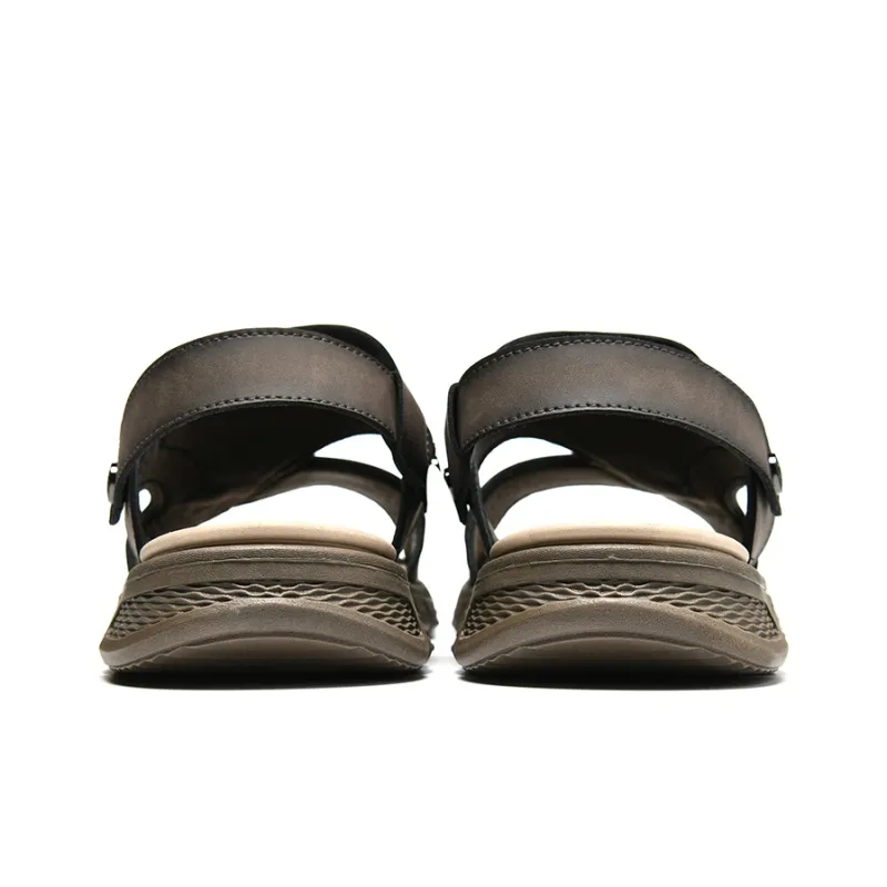 HLA Vintage Breathable Casual Comfortable Beach Sandals Wear-Resistant Slippers With Two Straps Men's-11