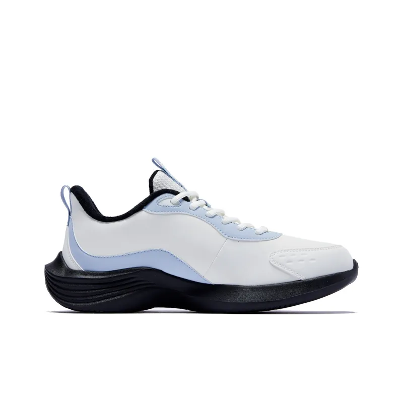 QIAODAN Cushioned Slip Resistant Low Top Running Shoes Men's Light Blue-1
