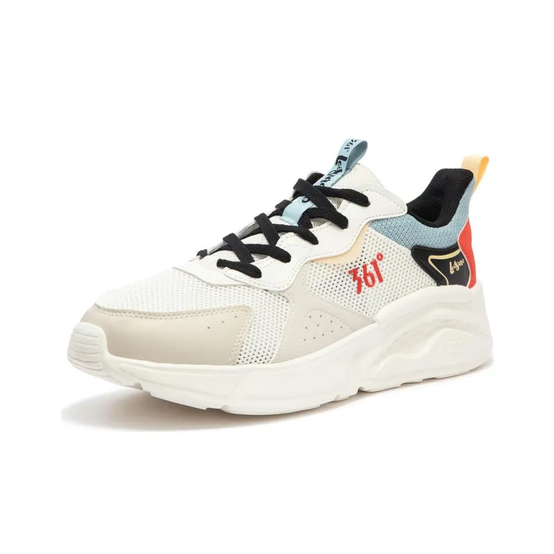 361° Cushioning Wear-Resistant Low-Top Casual Shoes Men's White Blue-2