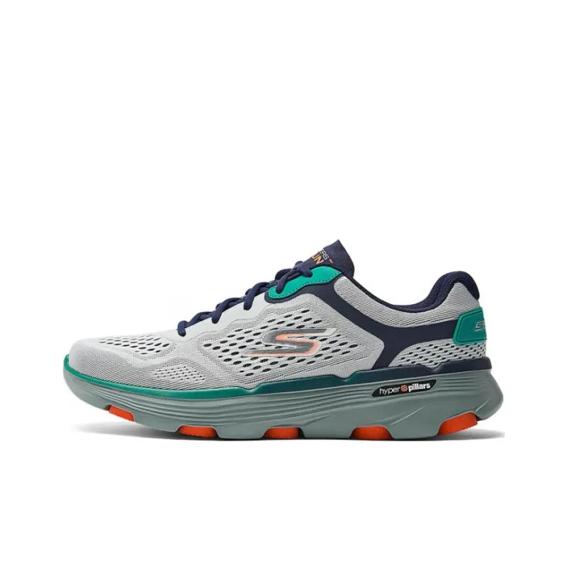 Skechers GO RUN 7.0 Wear Resistant Low Top Casual Running Shoes Men's Gray Green-0