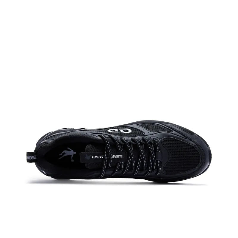 QIAODAN Cushioned Wear-Resistant Breathable Low-Top Running Shoes Men's Black-3