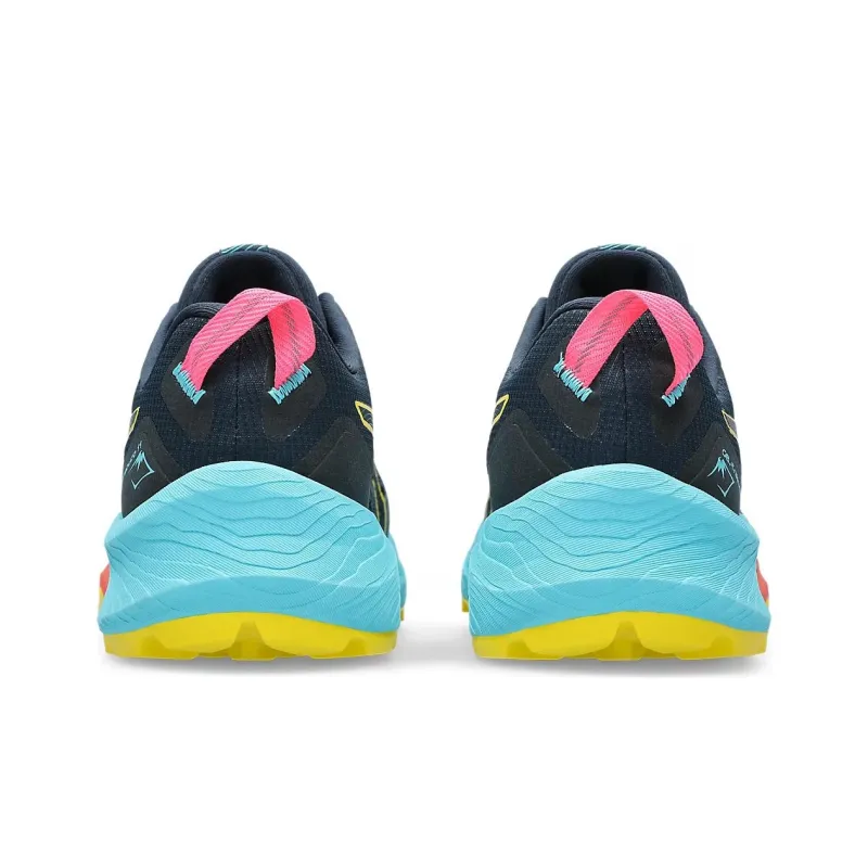 Asics Gel Trabuco 11 Abrasion Resistant Breathable Low Top Trail Running Shoes Women's Black Yellow-3