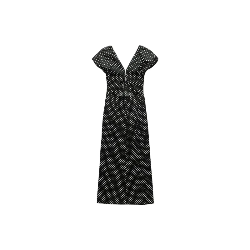 ZARA Short-Sleeved Dresses Women's Black-1