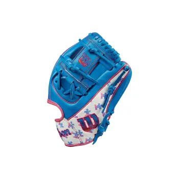 Wilson Baseball Gloves Pitching Glove PU Polyurethane Unisex Pink Blue
