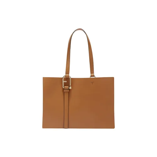 Furla Claris Lux Calfskin One Shoulder Handbag Unisex Brandy