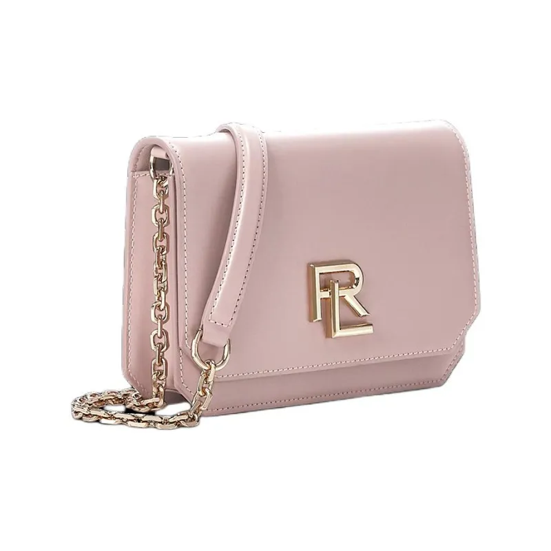 Ralph Lauren Cow Leather Patchwork With Sheepskin One Shoulder Handheld Crossbody Bag Mini Women's Pink-1