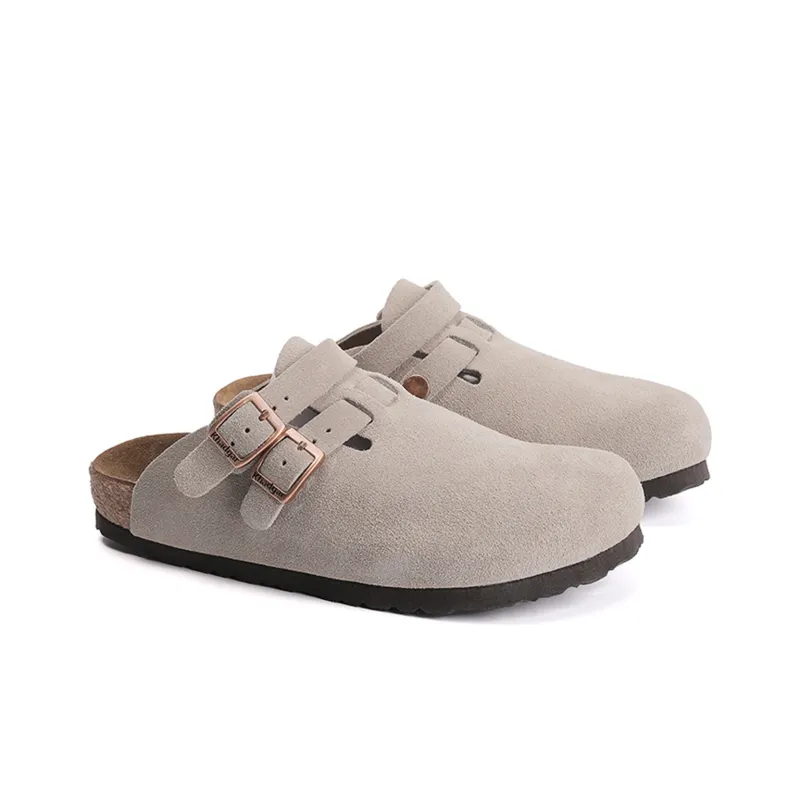 Khadgar Mules Slip on Shoes With Partial Coverage, Reversible, Birkenstock, Cork Soft Sole Closed Toe Slippers Unisex-4