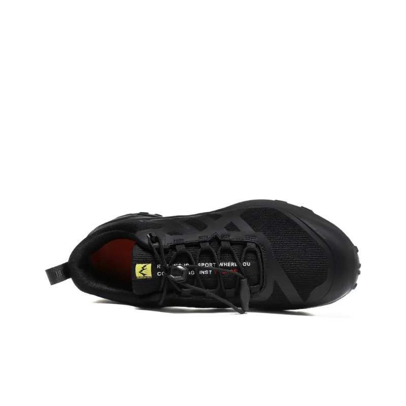 GESENLANG Cushioned Slip Resistant Breathable Lightweight Low Top Casual Running Shoes Men's Black-2