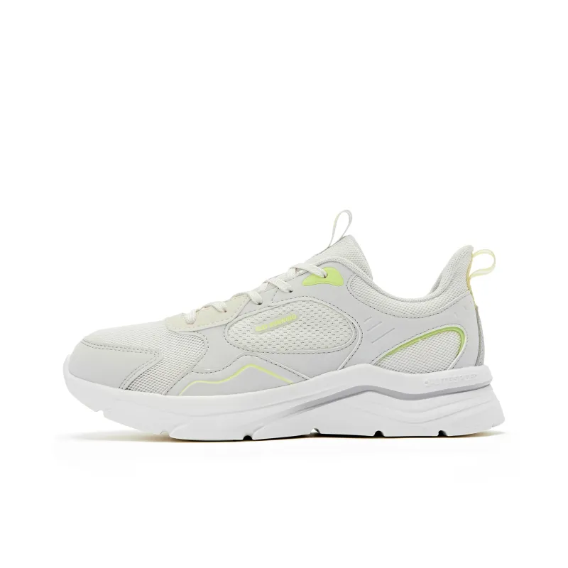 QIAODAN Cushioning, Wear Resistant Low Top Running Shoes Women's Silver White-0