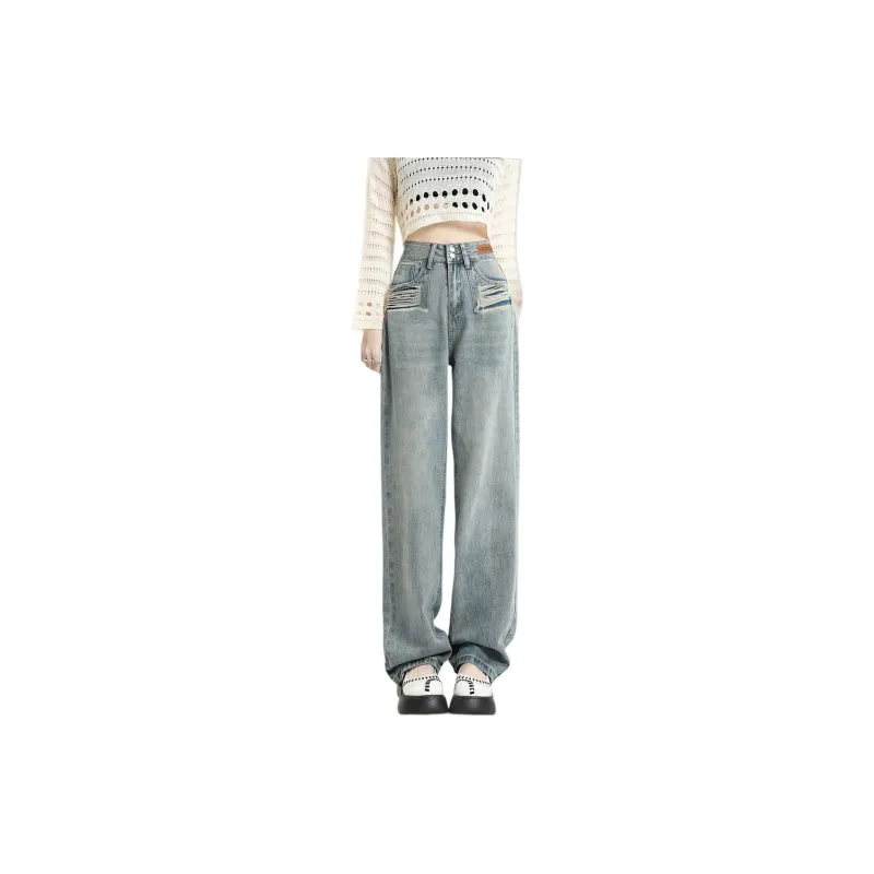 Weixi Jeans Women's Cool Tea Blue-2
