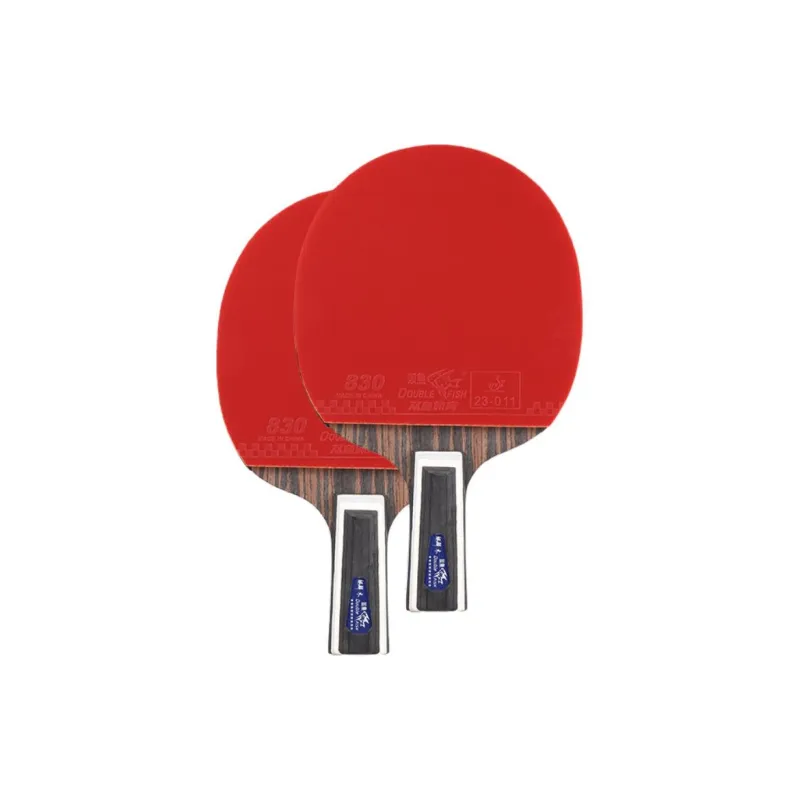 DOUBLEFISH Ping Pong Paddles Unisex Pure Wood Red Horizontal Beat Straight Beat-27
