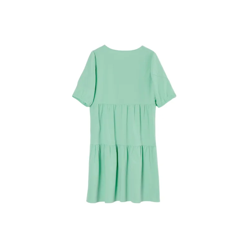 Wbwq Short Sleeved Dress Women's Green-1