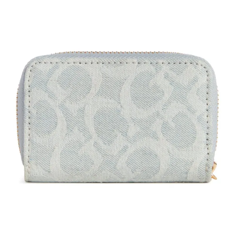 GUESS Denim Wallet Small Size Women's Blue-1