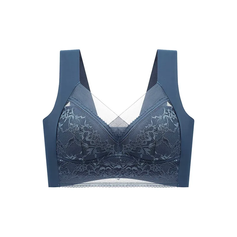 Flowers In Water Bra Women's Peacock Blue-0