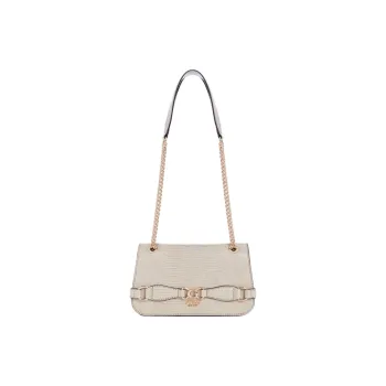 GUESS Imitation Lizard Embossed Leather Crossbody Bag Shoulder Bag Women's Beige