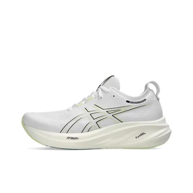 Asics GEL NIMBUS 26 Anti Slip And Wear Resistant Lightweight Cushioning Low Top Casual Running Shoes Men's White-0