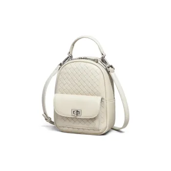 Kevin Cohen Cow Leather Backpack Regular Women's Milkshake White