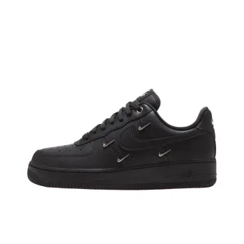 Nike Air Force 1 Low '07 Lx Black Silver Mini Swoosh Women's