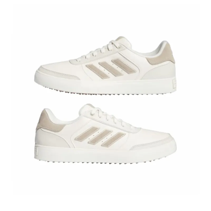 Adidas Retrocross 24 Anti Slip Wear Resistant Low Top Golf Shoes Unisex Ecru-3