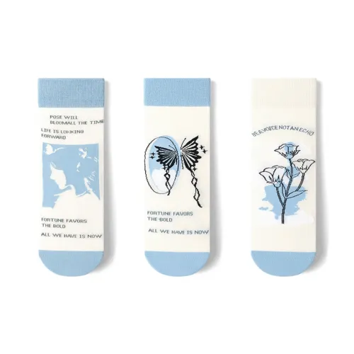 JUNEROSE Mid-Calf Socks Women's 3 Pack Multicolor