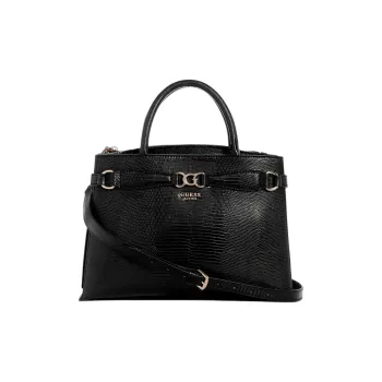 GUESS Imitation Lizard Embossed Leather Handbag Shoulder Bag Crossbody Bag Women's Black