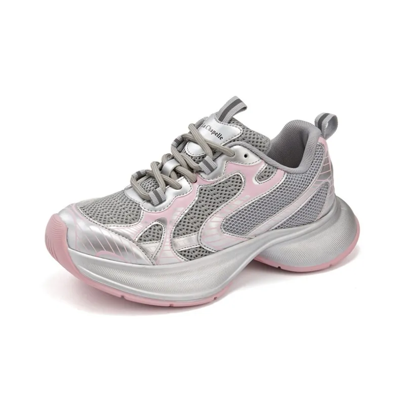La Chapelle Anti Slip Wear Resistant Low Top Chunky Sneakers Women's-4