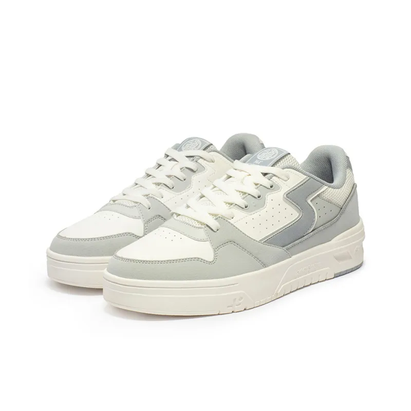 361° Non-slip Lightweight Low-Top Skateboard Shoes Men's Gray White-2