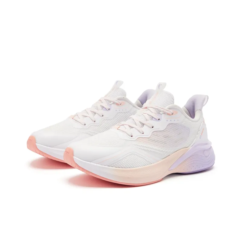 QIAODAN Boundless 5.0 Shock Absorbers Rebound Low Top Running Shoes Women's Pink Purple-2