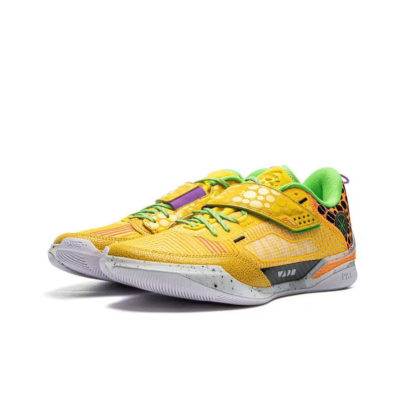 LiNing Wade 808 4 Ultra Cushioning Wear Resistant Lightweight Rebound Low Top Basketball Shoes Men's Yellow-2