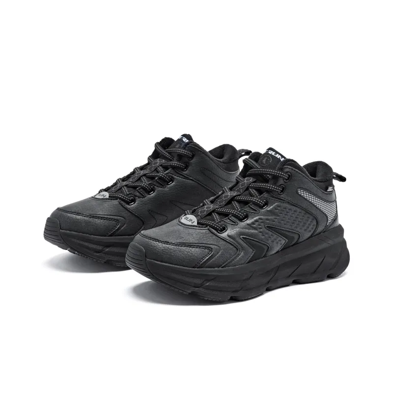 QIAODAN Breathable Low Top Running Shoes Women's Black White-2