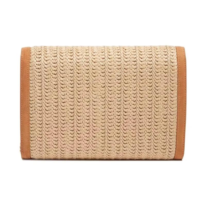 GUESS Raffia Envelope Crossbody Bag Women's Beige-2