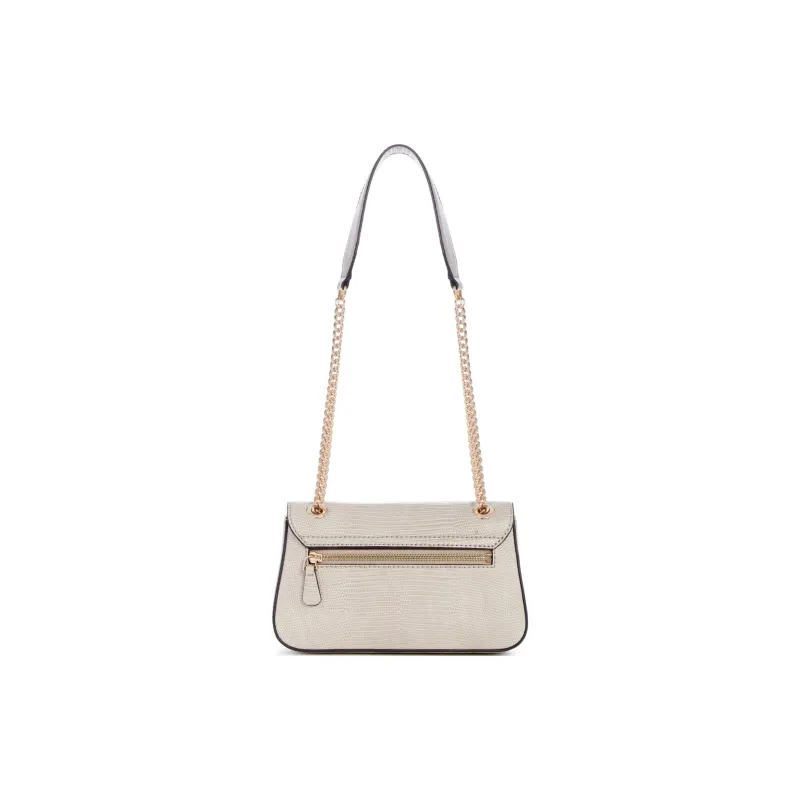 GUESS Imitation Lizard Embossed Leather Crossbody Bag Shoulder Bag Women's Beige-3