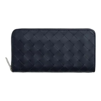 Bottega Veneta Cow Leather Wallet Men's Space Blue & Sage Green