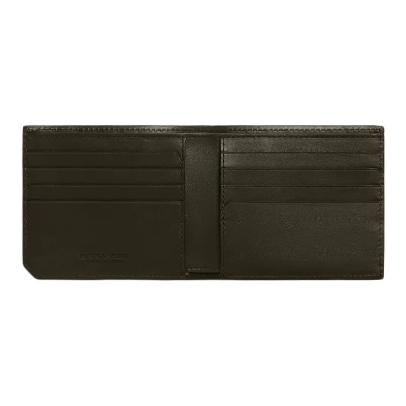 Bottega Veneta Intrecciato Calfskin Wallet Trumpets Men's Dark Brown-2