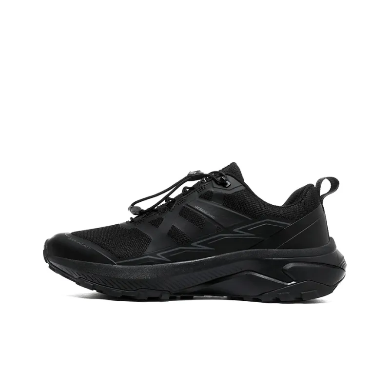 GESENLANG Cushioned Slip Resistant Breathable Lightweight Low Top Casual Running Shoes Men's Black-0