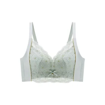 Flowers In Water Bra Women's Sage Green