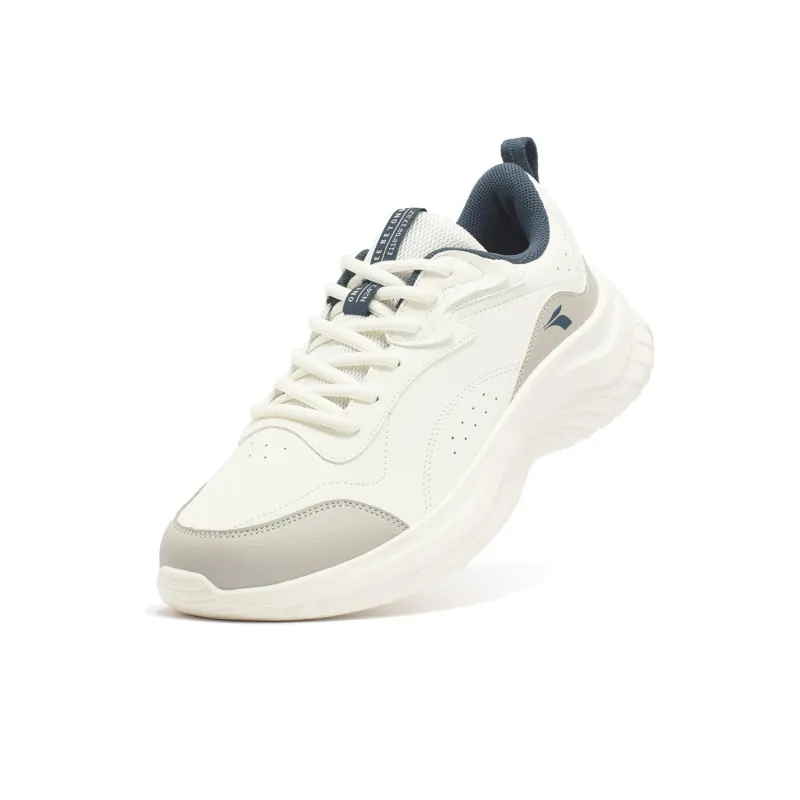 361° Anti-Slip Wear-Resistant Low-Top Casual Running Shoes Men's Feather White-4
