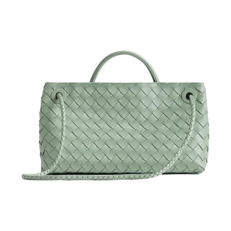Bottega Veneta Andiamo Series Sheepskin Shoulder Bag Crossbody Bag Handbag Small Size Women's Sage Green-2