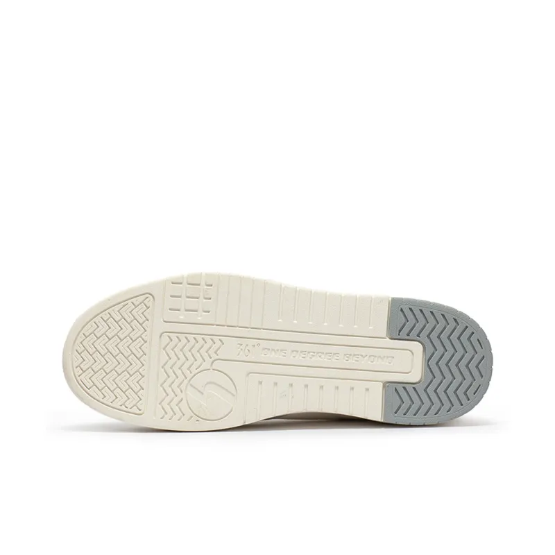 361° Non-slip Lightweight Low-Top Skateboard Shoes Men's Gray White-4