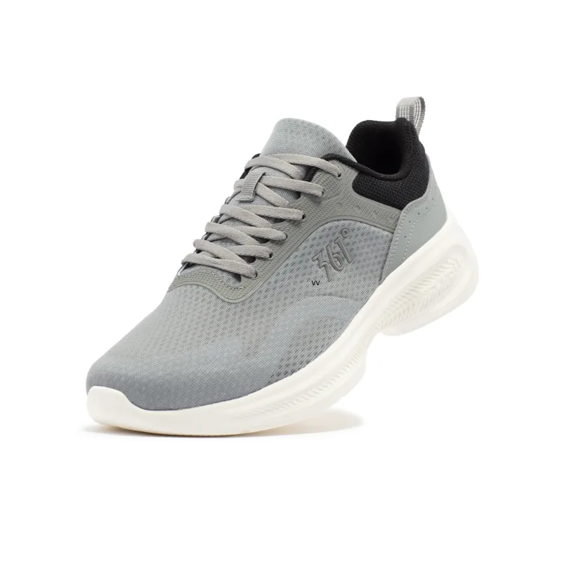 361° Cushioned Anti Slip Wear Resistant Breathable Lightweight Low Top Casual Running Shoes Men's Gray Black-3